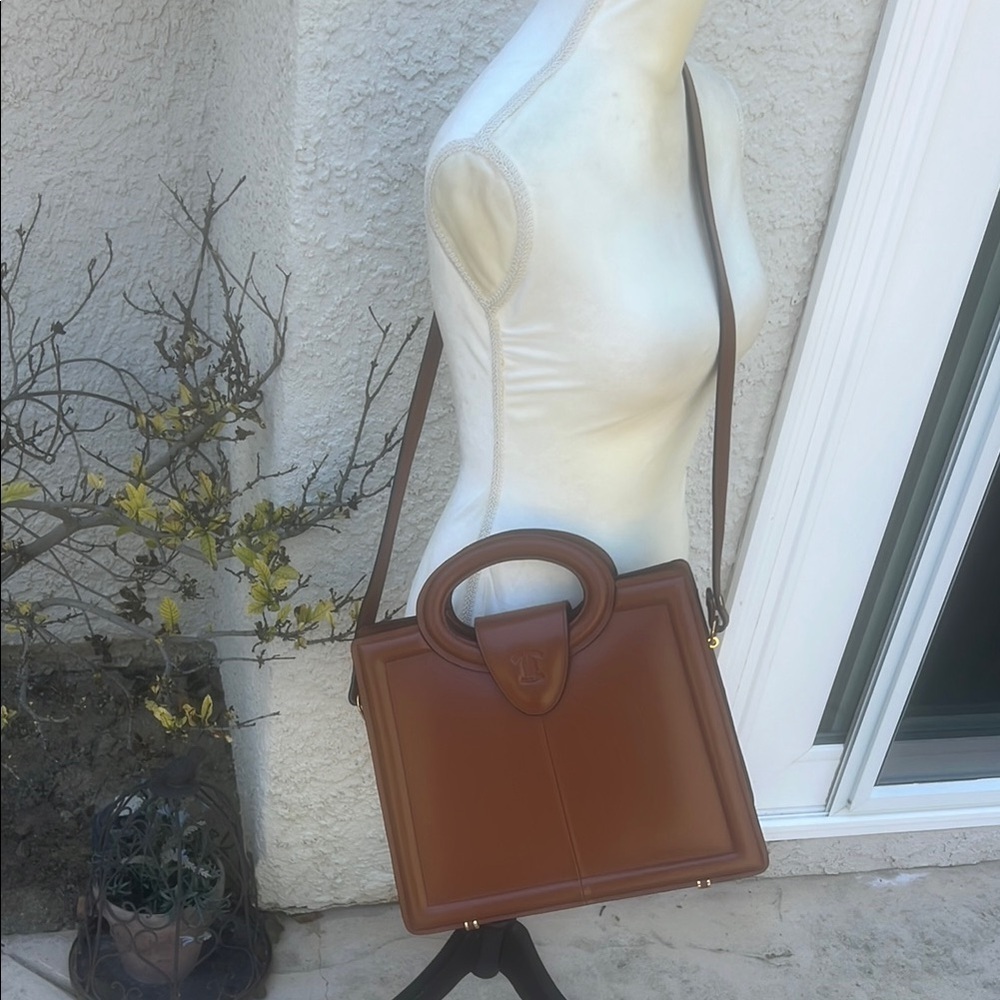 Louise Cardini Abigail Classic Saddletan  Handbag Tote